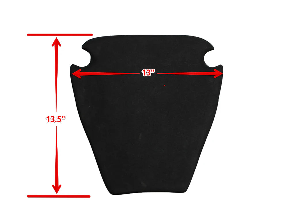 Honda CBR600 Super bike Tail Seat Pad with measurements on a white background