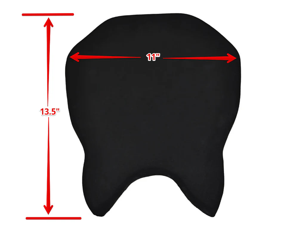 Ducati Panigale 1199 Super bike Tail Seat Pad with measurements on a white background