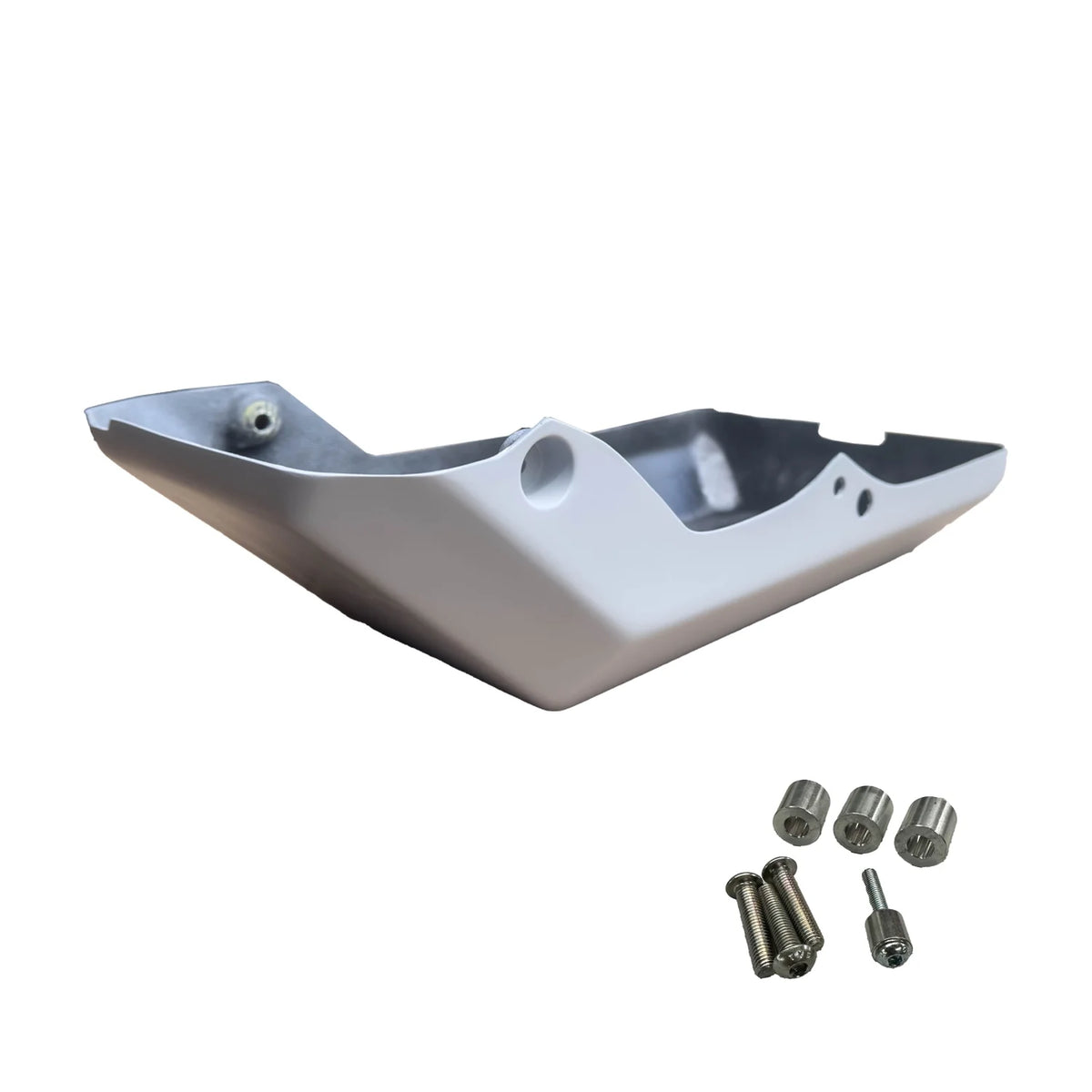 Ducati Hyper motard 698 Mono Belly pan fairing Kit with mounting screws on a white background